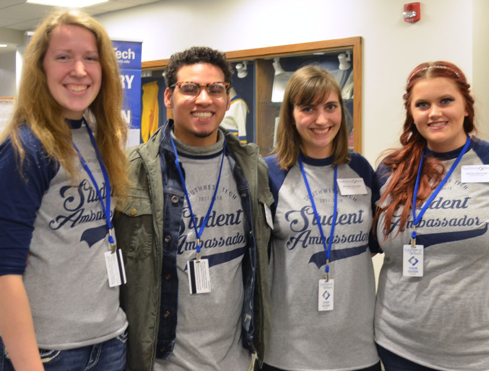 Four Southwest Tech student ambassadors smiling together